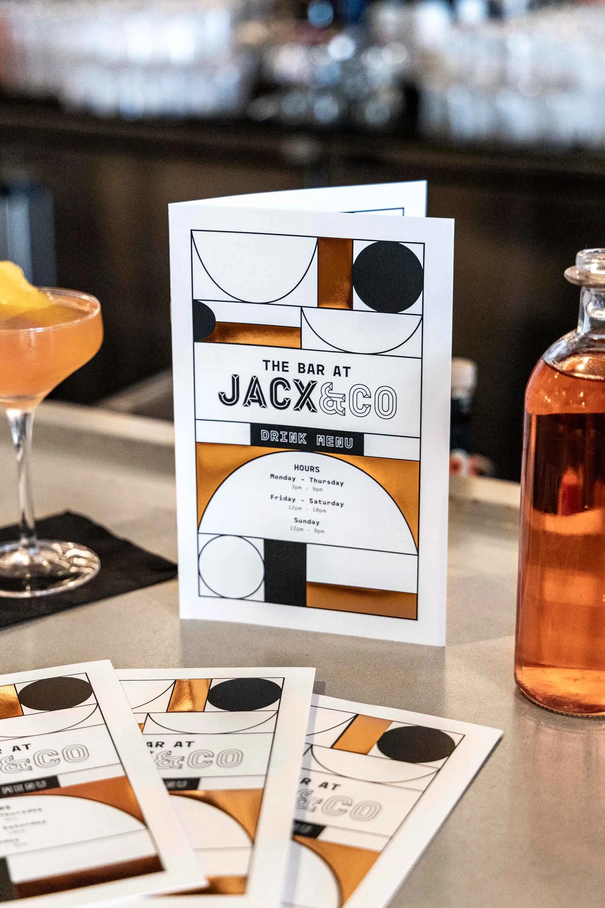 Bar Menu Graphic Design, Strategy, and Printing Services NYC